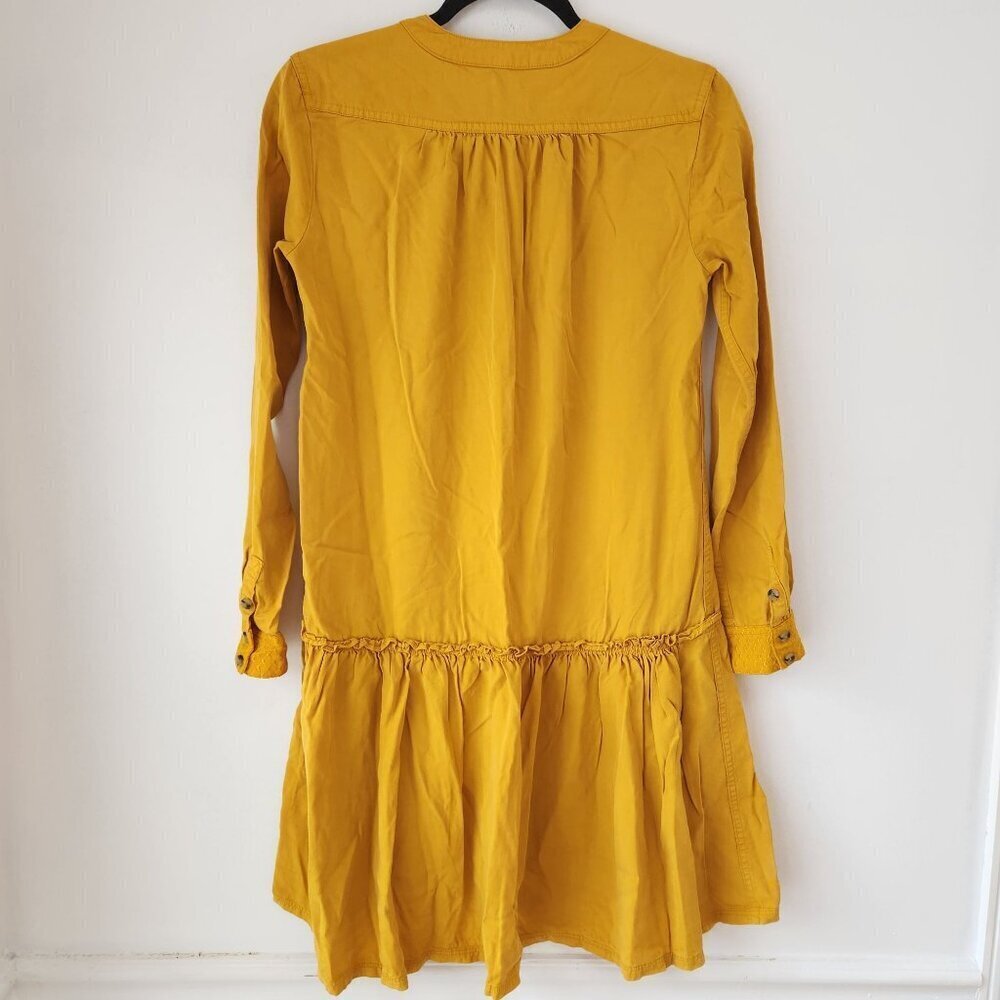 Maeve Anthropologie Maeve Marlie Dress Bobo Shirt Dress Mustard Yellow Size 0 - Picture 3 of 9